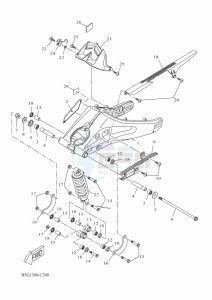 MT125 MTN125-A (BGW2) drawing REAR ARM & SUSPENSION