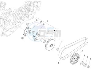 Liberty 150 4t 3v ie lem ( Vietnam ) drawing Driving pulley