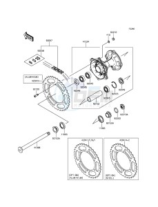 KX250F KX250ZGF EU drawing Rear Hub