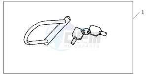 CBR125RWA Australia - (U / BLA) drawing U LOCK 115/270