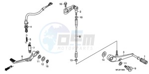 CBR600RR9 UK - (E / MK) drawing BRAKE PEDAL/CHANGE PEDAL