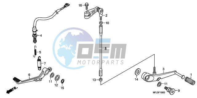 BRAKE PEDAL/CHANGE PEDAL