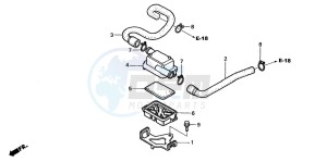 VT750DC SHADOW SPIRIT drawing SUB AIR CLEANER