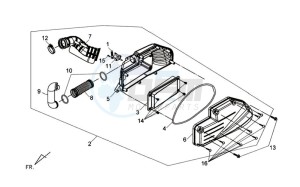 GTS 125 EFI drawing AIRCLEANER ASSY