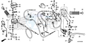 TRX420FA5G TRX420F Europe Direct - (ED) drawing HANDLE LEVER/SWITCH/CABLE