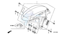 CB600FAA France - (F / ABS CMF) drawing FRONT FENDER