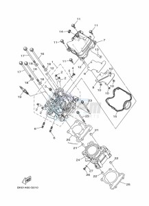 MT-125 MTN125-A (B6G1) drawing CYLINDER HEAD