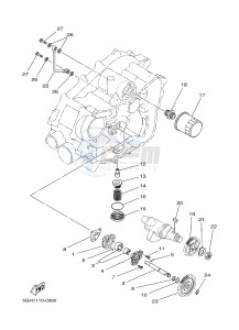 YFM450FWA YFM45GDXG GRIZZLY 450 IRS (1CUT) drawing OIL PUMP