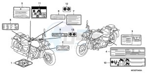 VT750CA9 Australia - (U / MME ST) drawing CAUTION LABEL