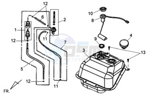 JET 4 R50 drawing FUEL TANK - FUEL CUT