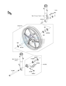 EX250 J [NINJA 250R] (J8F-J9FA) J9FA drawing FRONT WHEEL