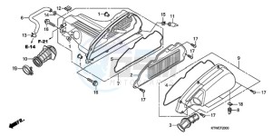 SH300AR9 UK - (E / ABS MKH SPC) drawing AIR CLEANER