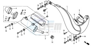 CR250R drawing EXPANSION CHAMBER (CR250R2-4) (ED,U)