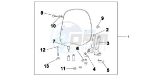 NSC110WHB drawing WINDSHIELD EXCL KNUCKLE SET