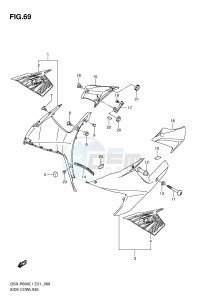 GSX-R600 (E21) drawing SIDE COWLING