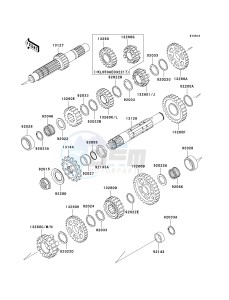 KL 650 A [KLR650] (A10-A14) [KLR650] drawing TRANSMISSION -- KL650AE032210 - - -