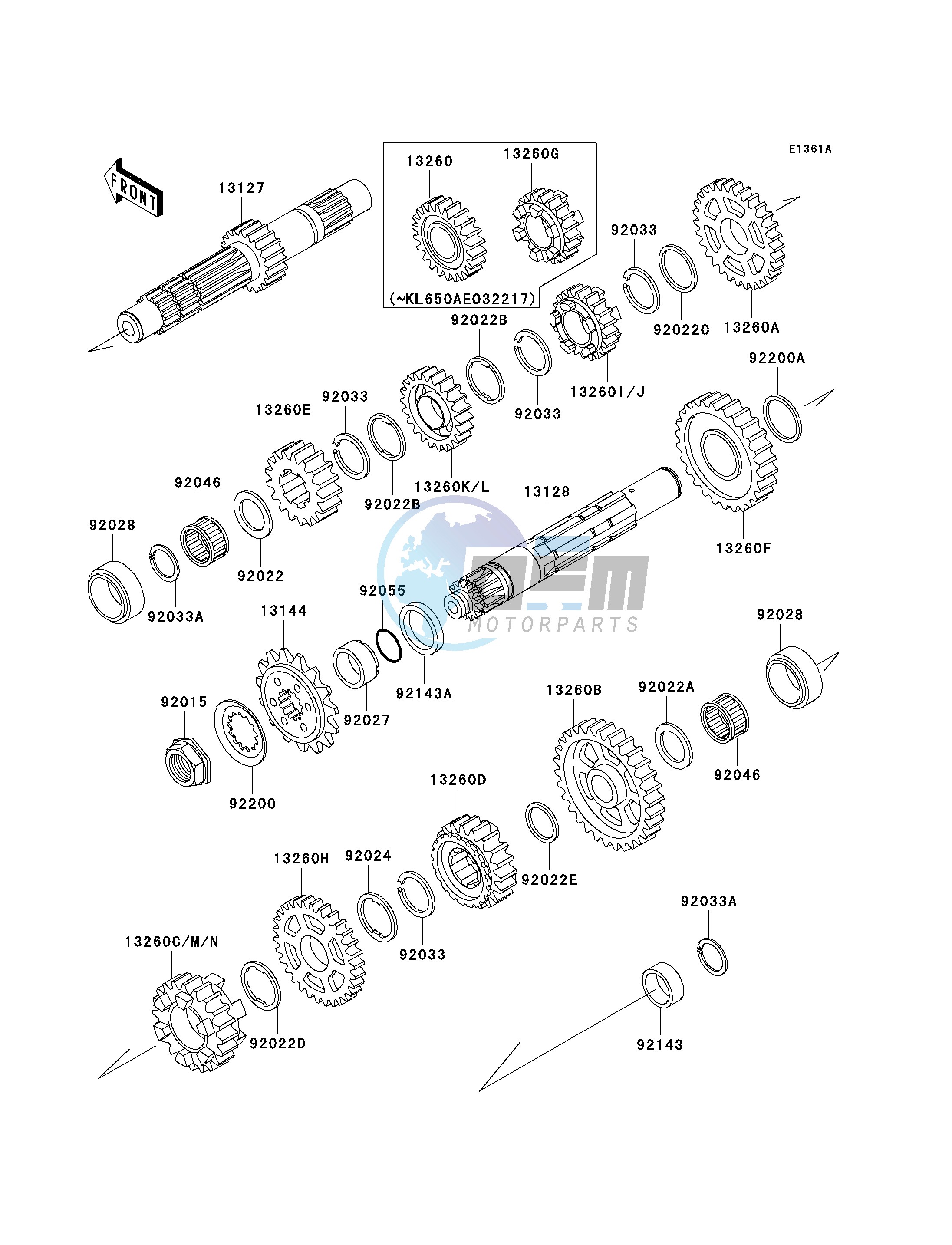 TRANSMISSION -- KL650AE032210 - - -