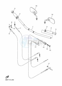 XV250 XV250M (BJP3) drawing STEERING HANDLE & CABLE