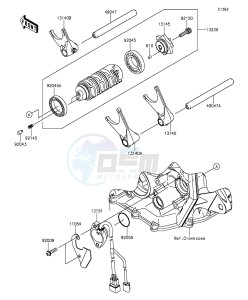 NINJA ZX-6R ABS ZX636FGFA GB XX (EU ME A(FRICA) drawing Gear Change Drum/Shift Fork(s)