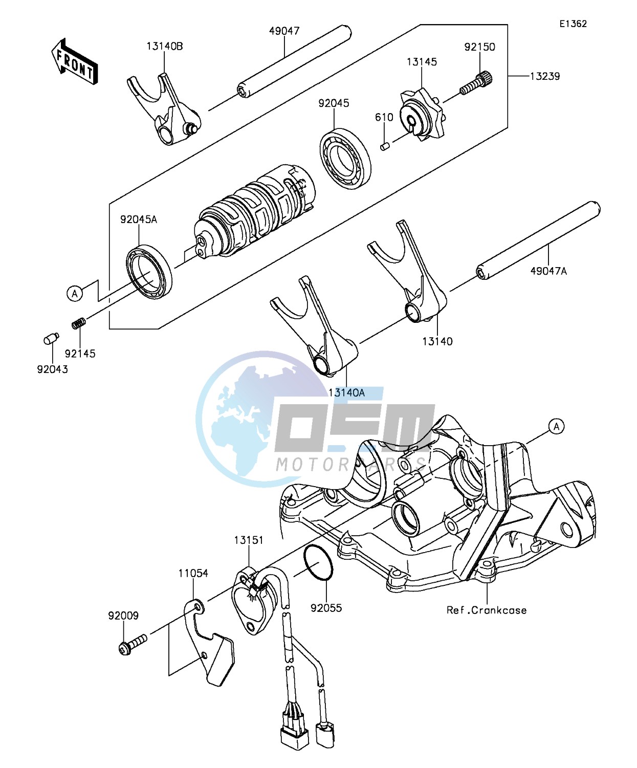 Gear Change Drum/Shift Fork(s)