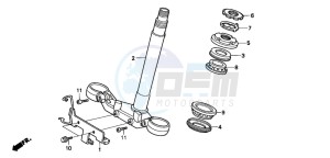 CBR1000F drawing STEERING STEM