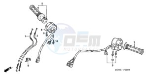 VFR800A9 UK - (E / ABS MME TWO) drawing SWITCH/CABLE