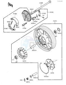 VN 700 A [LTD] (A1) [LTD] drawing REAR WHEEL_HUB_BRAKE