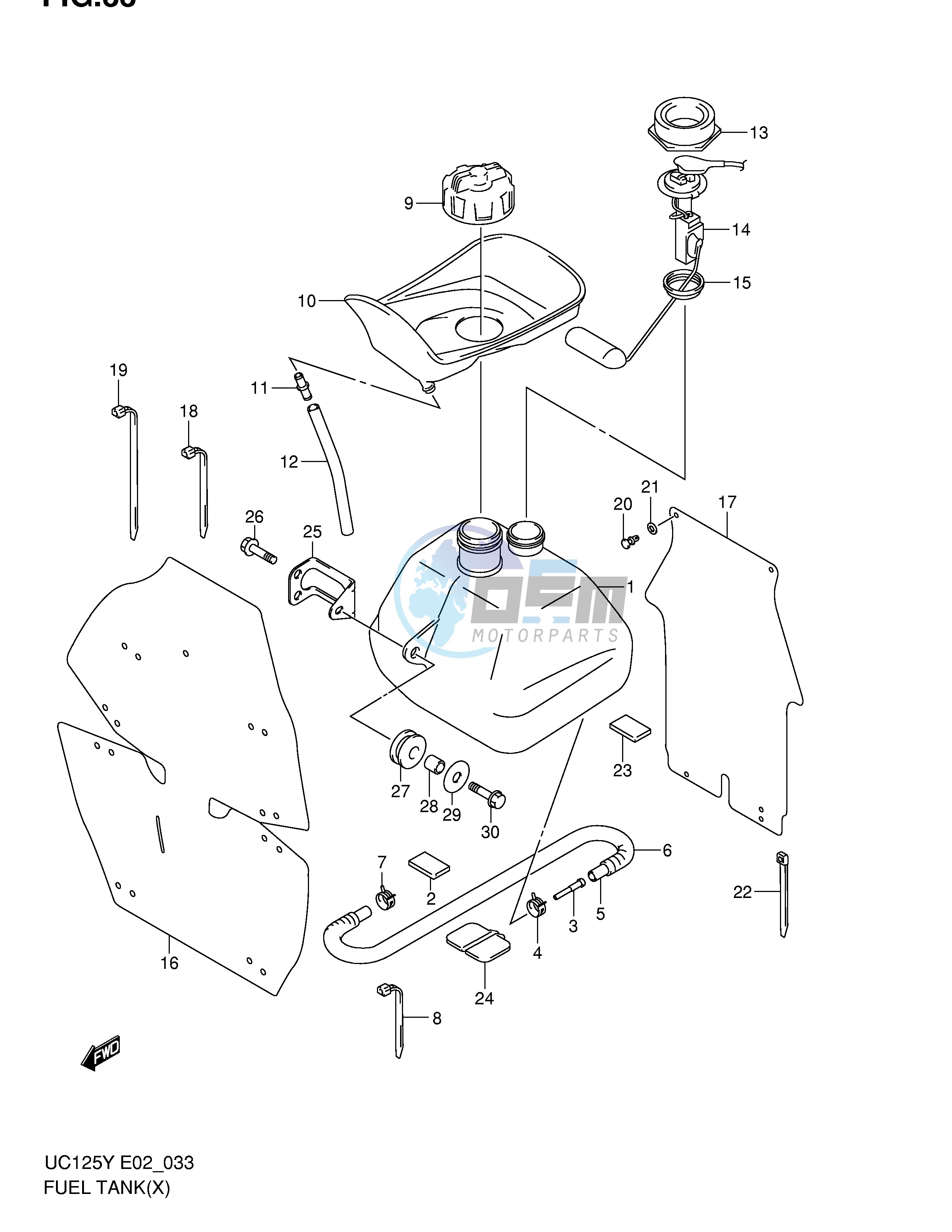 FUEL TANK (MODEL X)