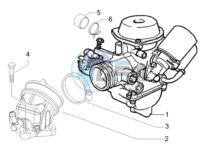 Carburettor assembly - Union pipe