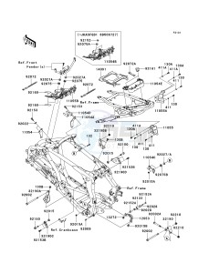 KSF 450 B [KFX450R MONSTER ENERGY] (B8F-B9FB) B8F drawing FRAME FITTINGS -- B8F_B8FA- -