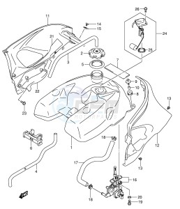 LT-F500F (P24) drawing FUEL TANK