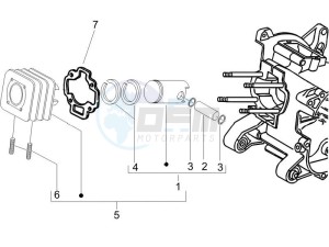 Fly 50 2t drawing Cylinder-piston-wrist pin unit