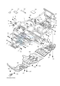 YFM700FWB YFM70KDXH KODIAK 700 (B16F) drawing FRAME