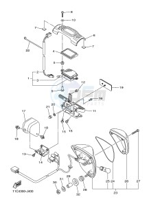 XVS1300A MIDNIGHT STAR (1CS5) drawing TAILLIGHT