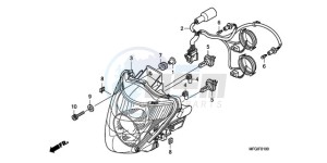 CB600FA3A Europe Direct - (ED / ABS ST) drawing HEADLIGHT