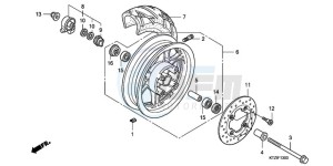 PES125R9 France - (F / CMF STC) drawing FRONT WHEEL