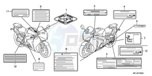 CBR1000RA9 ED / ABS REP drawing CAUTION LABEL (1)