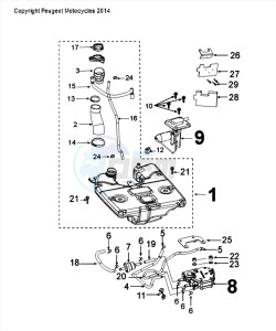 DJANGO 50 4T SPORT drawing TANK AND PUMP