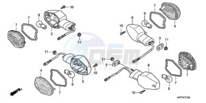 CB1300A9 BR / ABS CO MME - (BR / ABS CO MME) drawing WINKER (CB1300/CB1300A)