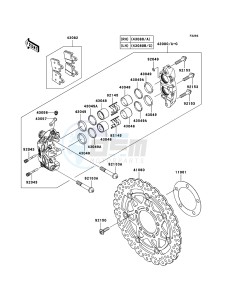 Z1000 ZR1000B7F FR GB XX (EU ME A(FRICA) drawing Front Brake