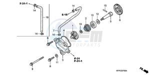 CBR125RWA Australia - (U / WH) drawing WATER PUMP