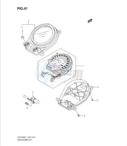 VLR1800 drawing SPEEDOMETER (VLR1800TL1 E19)