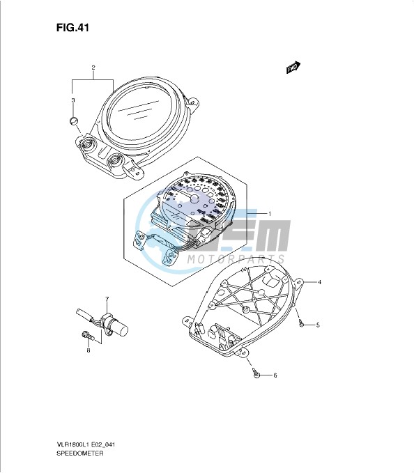 SPEEDOMETER (VLR1800TL1 E19)