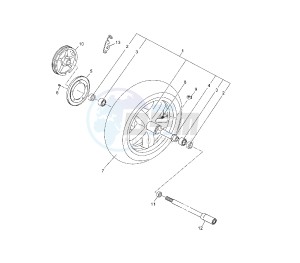 YP R X-MAX ABS 125 drawing FRONT WHEEL