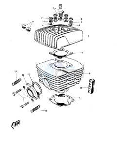 G5 100 drawing CYLINDER HEAD_CYLINDER -- 72-73 G5-A- -