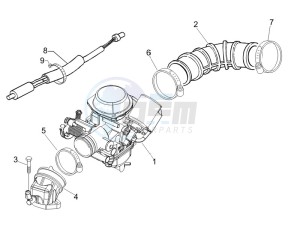 LX 50 4T 2V 25 Kmh Touring NL drawing Carburettor  assembly - Union pipe