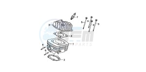 SGX50 drawing CYLINDER/CYLINDER HEAD