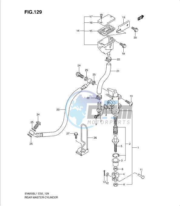 REAR MASTER CYLINDER (SV650SUL1 E24)