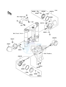 VN1600 MEAN STREAK VN1600B7F GB XX (EU ME A(FRICA) drawing Turn Signals