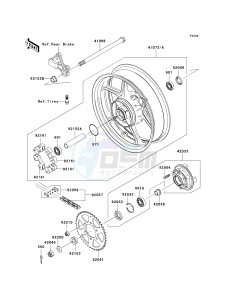 KLE 650 A [VERSYS EUROPEAN] (A7F-A8F) A8F drawing REAR HUB